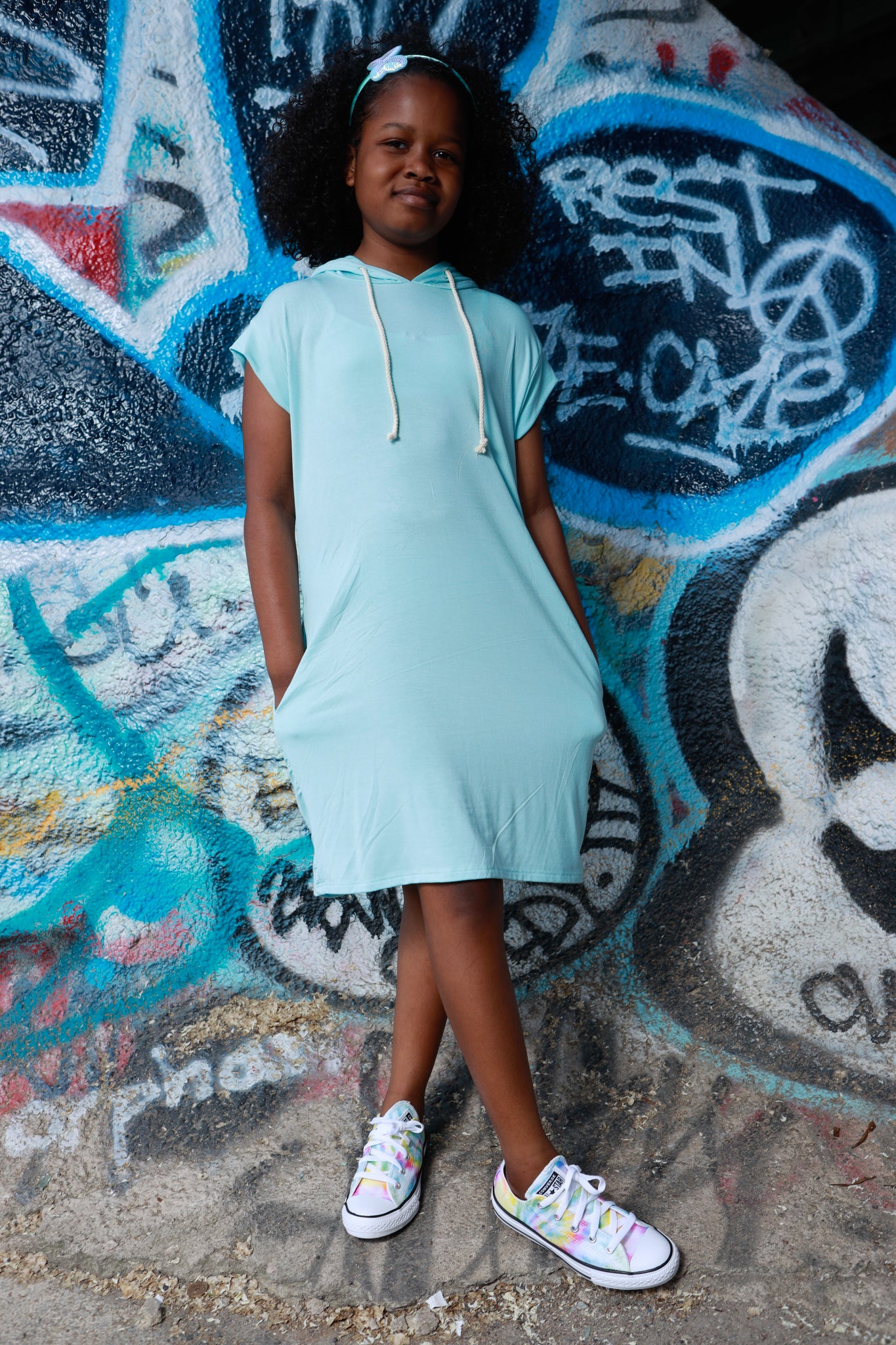 blue hoodie dress Girls Faded Blue Hoodie Dress- blue hoodie, blue hoodie dress, fall dr